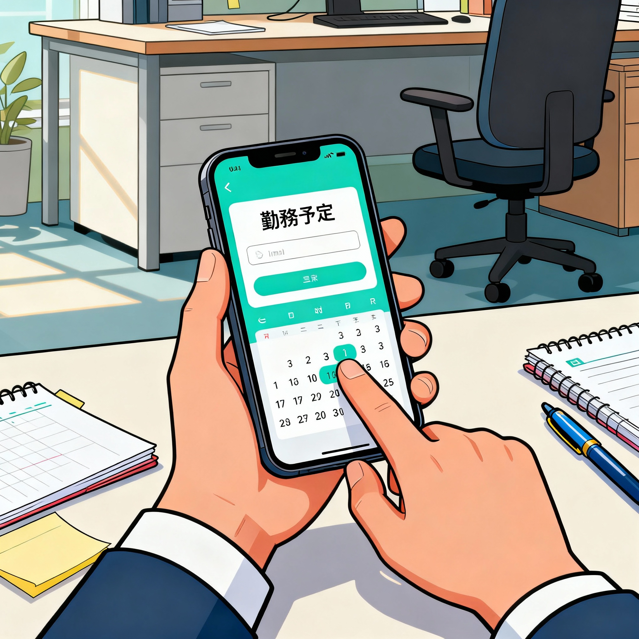 勤務予定を入力